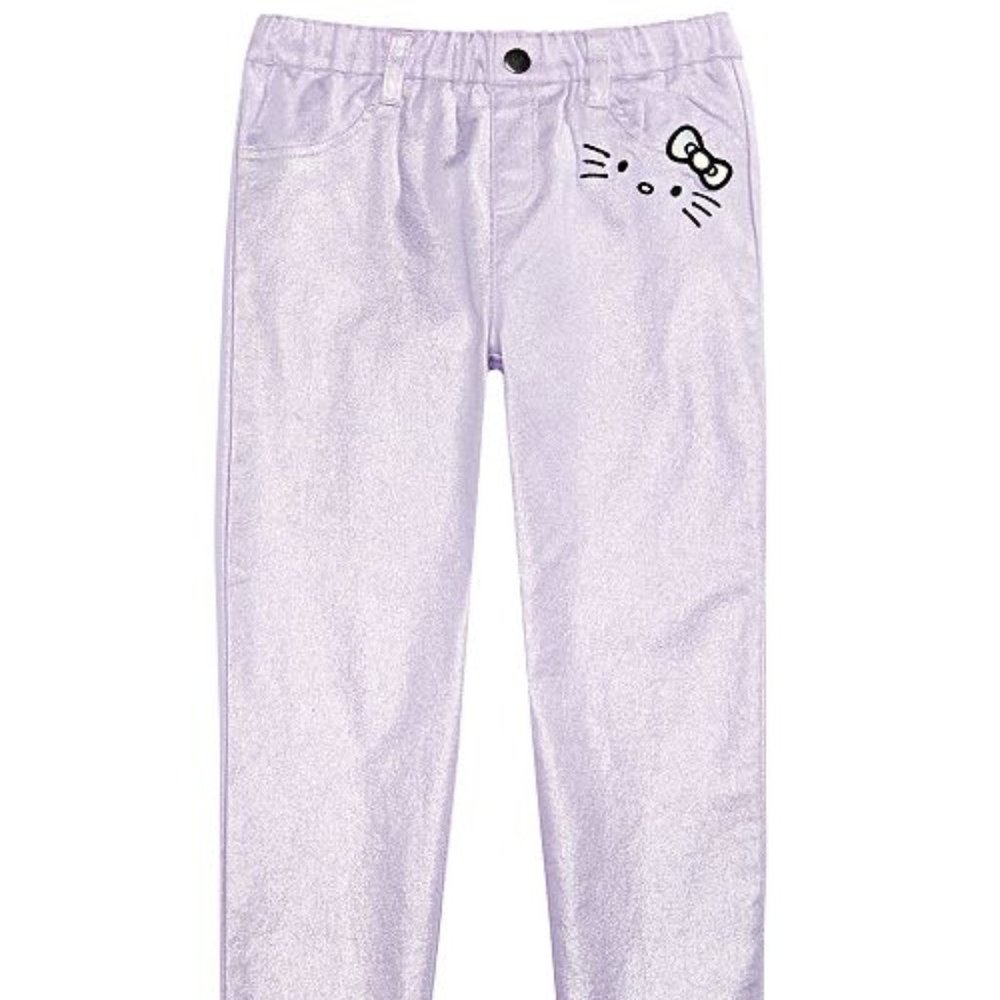 Hello Kitty Toddler Girls 3T Lilac Metallic Pants